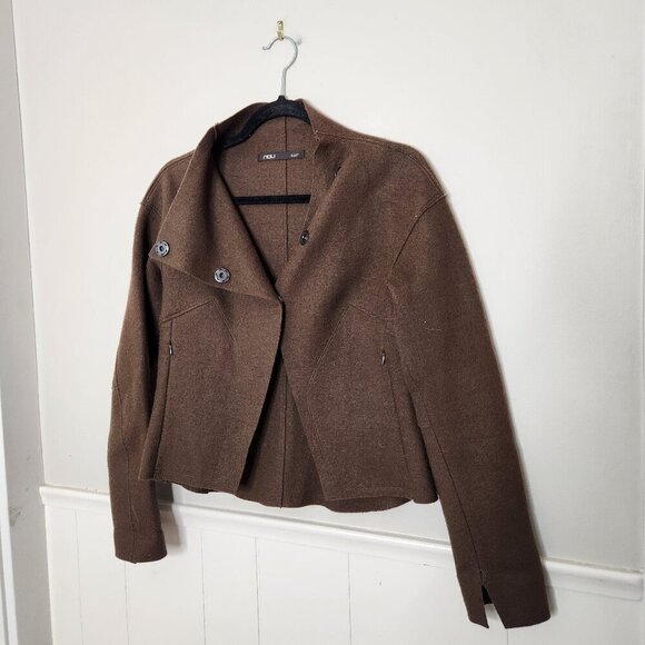 NAU Felted Wool Cropped Jacket - Picture 1 of 8